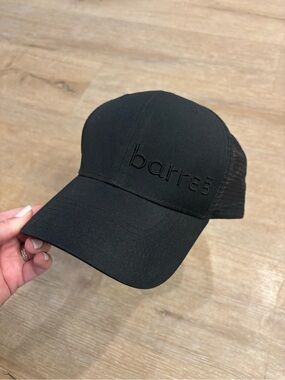 Barre3 Black Embroidered Trucker Cap